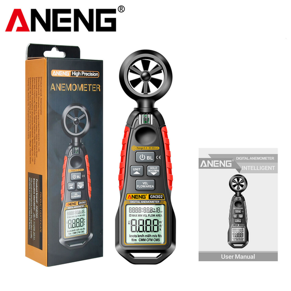 Цифровий анемометр ANENG GN302 вимірювач швидкості повітряного потоку ANENG GN302 фото