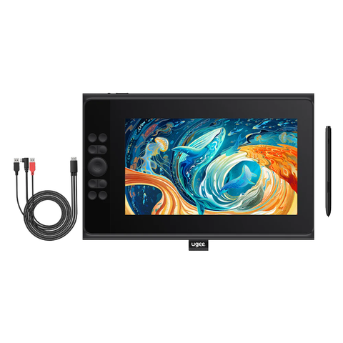 Графічний планшет Ugee UE12 Plus Black з діагоналлю 11.9&rdquo;, перо без підзарядки, 8 гарячих клавіш Ugee UE12 Plus Black фото