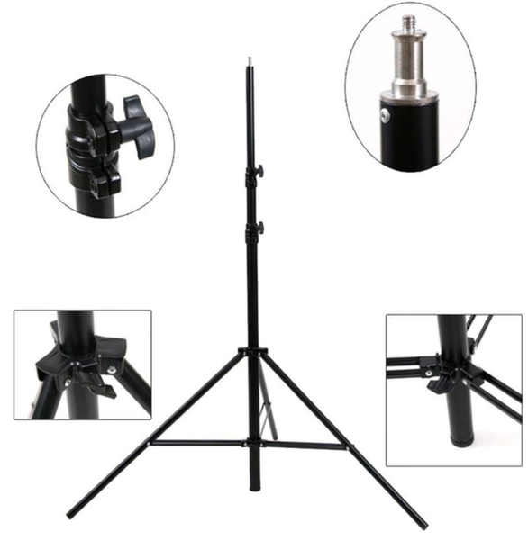 Штатив (тринога) 210 см для лазерного рівня 1/4 дюйма tripod 70-210 фото