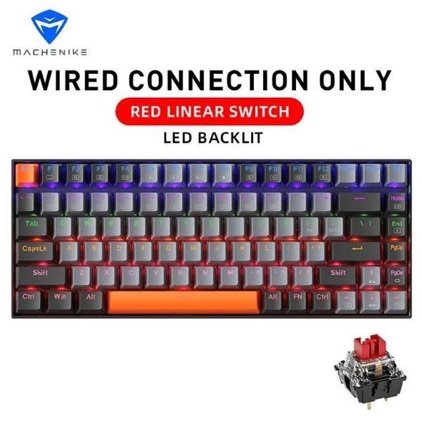 Геймерська механічна клавіатура Machenike K500A-B84 (75% TKL) Red switch K500A-B84 фото