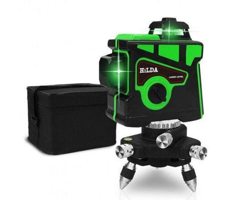 Лазерний нівелір Hilda 3D 360 градусів (зелений промінь) H-3D-12 фото