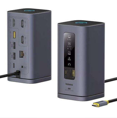 Док-станція для ноутбука Baseus Spacemate Series 11-in-1 MAC Docking Station Gray, хаб для ноутбука laptop hub Baseus фото