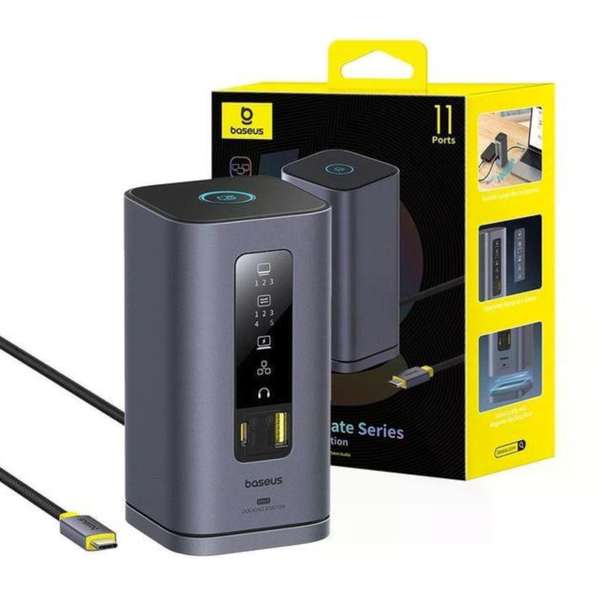Док-станція для ноутбука Baseus Spacemate Series 11-in-1 MAC Docking Station Gray, хаб для ноутбука laptop hub Baseus фото